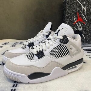 Nike Air Jordan 4 Retro GS Military Black Men's Shoes